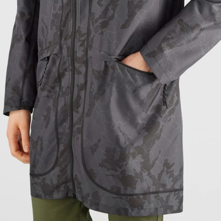 Black Salomon Outlife Long Packable Men's Windbreaker | PH 72953M